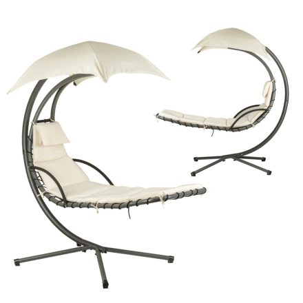 Függőfotel napelenzővel bézs