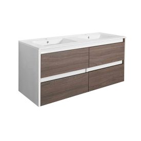 Porto 120 alsó szekrény mosdóval fehér-rauna szil