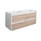 Porto 120 alsó szekrény mosdóval fehér-sonoma tölgy