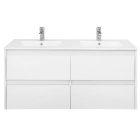 Porto 120 alsó fürdőszoba bútor mosdóval fehér színben