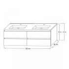 Porto 120 alsó fürdőszoba bútor mosdóval rauna szil színben