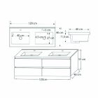 Porto 120 alsó szekrény mosdóval sonoma tölgy-rauna szil