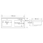 Porto 120 alsó fürdőszoba bútor mosdóval sonoma tölgy színben