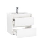 Porto 60 alsó fürdőszoba bútor mosdóval fehér színben