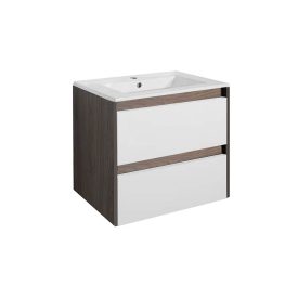 Porto 60 alsó szekrény mosdóval rauna szil-fehér