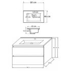 Porto 60 alsó szekrény mosdóval rauna szil-sonoma tölgy