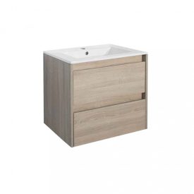   Porto 60 alsó fürdőszoba bútor mosdóval sonoma tölgy színben