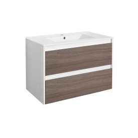 Porto 80 alsó szekrény mosdóval fehér-rauna szil