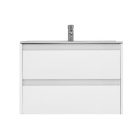 Porto 80 alsó fürdőszoba bútor mosdóval fehér színben