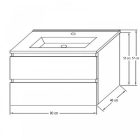 Porto 80 alsó szekrény mosdóval rauna szil-sonoma tölgy