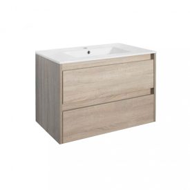   Porto 80 alsó fürdőszoba bútor mosdóval sonoma tölgy színben