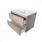 Porto 80 alsó fürdőszoba bútor mosdóval sonoma tölgy színben