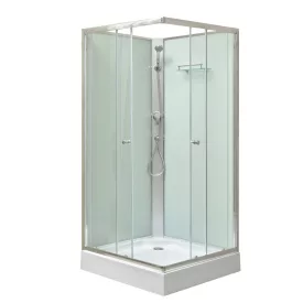   Polo White II 80x80 cm szögletes fehér hátfalas zuhanykabin zuhanytálcával