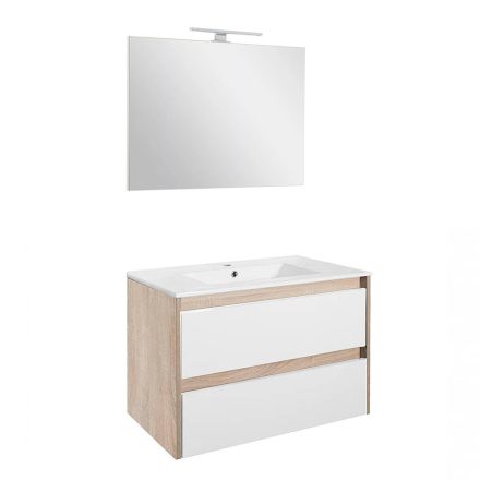 Porto Prime 80 komplett fürdőszoba bútor sonoma tölgy-fehér