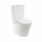 Paulo White perem nélküli mély öblítésű íves monoblokkos WC alsó/hátsó kifolyású tartállyal, tetővel
