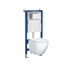 Roya Delos WH 21W fali WC szett, falba építhető wc tartállyal, nyomólappal, wc ülőkével