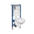 Roya Doris 83W fali WC szett, falba építhető wc tartállyal, nyomólappal, wc ülőkével