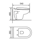 Roya 21W fali WC szett, falba építhető wc tartállyal, nyomólappal, wc ülőkével