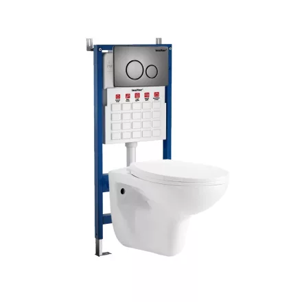 Roya 81GRE fali WC szett, falba építhető wc tartállyal, nyomólappal, wc ülőkével