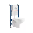 Roya 82W fali WC szett, falba építhető wc tartállyal, nyomólappal, wc ülőkével