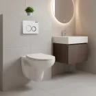 Roya 82W fali WC szett, falba építhető wc tartállyal, nyomólappal, wc ülőkével