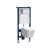 Roya Tinos 82W fali WC szett, falba építhető wc tartállyal, nyomólappal, wc ülőkével