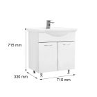 Ruben 75 alsó szekrény Sonoma tölgy