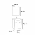 Ruben Prime 65 komplett fürdőszoba bútor Rauna szil