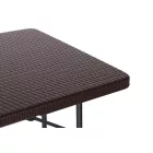 Rattan hatású összecsukható kerti asztal