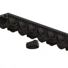 3 ml vízelvezető folyóka PP EASY 3 LN100 Hext.100 öntöttvas rács B125 3000x125x100