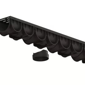   3 m-es PP EASY 3 vízelvezető folyóka LN100 Hext.100 rács PP A15 kiegészítővel 3000x125x100