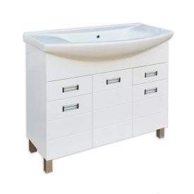   Viva SZQUARE 100 lábon álló fürdőszobabútor Sanovit ZENON 6095 porcelán mosdóval 97 x 51 cm