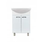 Viva SZQUARE 55 lábon álló fürdőszobabútor Sanovit ZENON 6055 porcelán mosdóval 55 x 44 cm