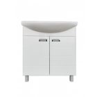 Viva SZQUARE 75 lábon álló fürdőszobabútor Sanovit ZENON 6075 porcelán mosdóval 75 x 49,8 cm