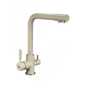   Zegor bézs álló egykaros kerámiabetétes kombinált mosogató csaptelep SAF18-A092KS