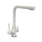 Zegor fehér álló egykaros kerámiabetétes kombinált mosogató csaptelep SAF18-A092KW