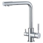 Zegor króm álló egykaros kerámiabetétes kombinált mosogató csaptelep SAF18-A092