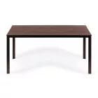 6 személyes kerti asztal 156x78 cm polywood barna