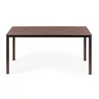 6 személyes kerti asztal 156x78 cm polywood barna