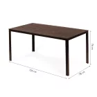 6 személyes kerti asztal 156x78 cm polywood barna