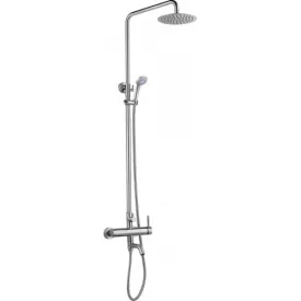   Zegor SAP16-A090 króm INOX kádtöltős zuhanyrendszer, kör alakú esőztetővel és zuhanyfejjel
