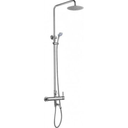 Zegor SAP16-A090 króm INOX kádtöltős zuhanyrendszer, kör alakú esőztetővel és zuhanyfejjel
