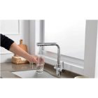 Zegor inox álló egykaros szűrtvizes kétutas kerámiabetétes kombinált mosogató csaptelep SAP18-A090