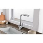 Zegor inox álló egykaros szűrtvizes kétutas kerámiabetétes kombinált mosogató csaptelep SAP18-A090