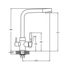 Zegor inox álló egykaros szűrtvizes kétutas kerámiabetétes kombinált mosogató csaptelep SAP18-A090
