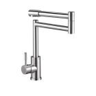 Zegor króm álló egykaros kerámiabetétes mosogató csaptelep állítható 42 cm kifolyócsővel SAP4-C090