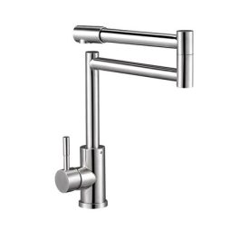   Zegor króm álló egykaros kerámiabetétes mosogató csaptelep állítható 42 cm kifolyócsővel SAP4-C090