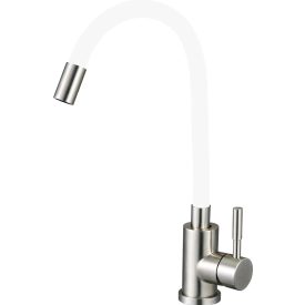   Zegor inox álló egykaros kerámiabetétes mosogató csaptelep fehér flexibilis kifolyócsővel