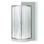 Spirit Bamboo 80x80 cm íves tolóajtós zuhanykabin 5 mm biztonsági üveggel zuhanytálcával, króm kerettel, 180 cm magas