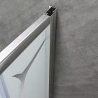 Spirit Bamboo 80x80 cm íves tolóajtós zuhanykabin 5 mm biztonsági üveggel zuhanytálcával, króm kerettel, 180 cm magas